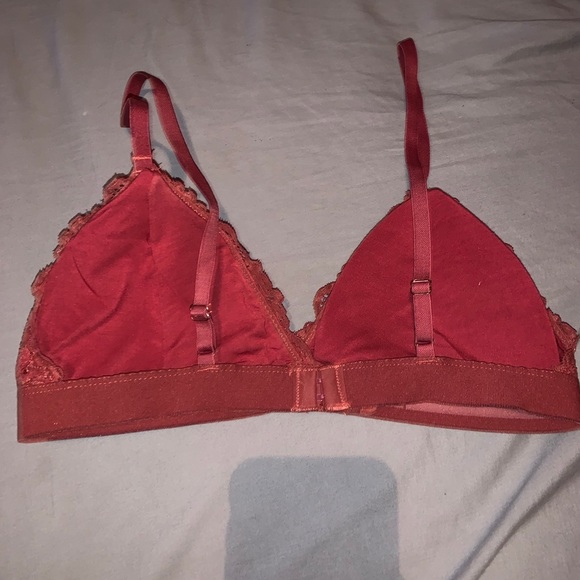 Rose & vine Red Lace lightly-padded Bralette - Picture 4 of 7